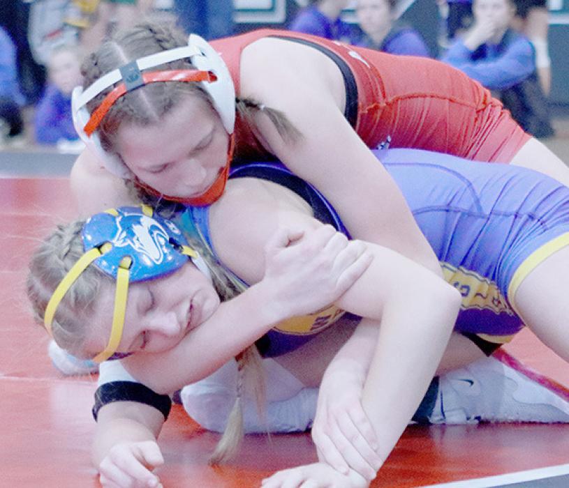 Megan Jones, 140 lbs., took first place in her weight class.