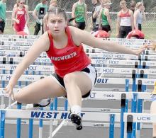 Dakota Stutzman competed in the 100 Meter Hurdles for Ainsworth and placed 7th at the Class C-5 Districts.