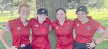 The Ainsworth Girls Golf Team started the 2022 season with the O’Neill Invitational. Team members are (left to right) Terra Shoemaker, Jordan Beatty, Jaden Appleman and Hannah Beel.