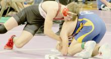 Owne Blumenstock took third place in the JV 145 lb. weight class. Photos by Rachel Williams