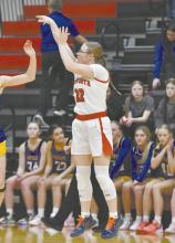 Ainsworth Junior Gracyn Painter had a career high 35 points against the O’Neill St. Mary’s Cardinals on January 9. She previously set the record of 34 points against Boyd County on January 14, 2025.