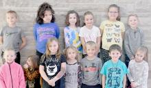 Stacey Alberts first graders shared with us, what they are thankful for. Her students are (Front Row - Left to Right): Sky Holloway, Amara Mussman, Ranae Fernau, Isabelle Woodson, Brysen Swett and Samantha Keller; (Back Row - Left to Right): Wyatt Corker, Elena Huerta Vincenttin, Emmy Johnson, Jaiden Lehn, Aubrey Konkoleski and Brayden Arens.