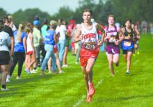 Senior Holden Beel placed sixth at the O'Neill Invite, running a new personal best of 17:54. Photos Courtesy of Ainsworth Bulldog Boosters