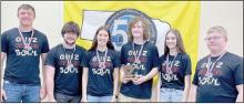 Ainsworth High School Quiz Bowl members are (Left to Right) Trey Appelt, Cole Bodeman, Katherine Kerrigan, Mason Titus, Taylor Allen and Ian Finley.