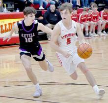 Traegan McNally had a season high scoring game with 34 points against the Axtell Wildcats in the the D1-6 District Final.