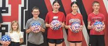 Local youngsters competed at the Ainsworth Elks Hoop Shoot held on December 7. Pictured above are the winners of each age group (left to right): Cecilia Zwiebel (8-9 girls), Carter Johnson (10-11 boys), Sutton Brodbeck (10-11 girls), Tiana Wroblewski (12-13 girls), and Blake Hansmeyer (12-13 boys). Hansmeyer made 18/25 free throws, the highest of the day. These athletes will have the chance to compete at the district hoop shoot on January 18 in Cozad.
