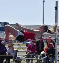 Freshman Gracyn Sisson competed in the high jump at the West Holt Invite. She cleared 4-4 and placed 11th.
