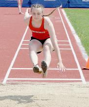 Cameryn Goochey makes her third trip to the NSAA State Track meet in Girls Long Jump. Goochey placed fourth at Districts, but her jump of 16’ .75” qualified her for State.