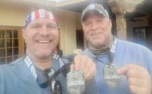 Brothers, Troy Dodd (left) and Kerry Dodd (right), participated in the 34th annual Bataan Memorial Death March, at White Sands Missile Range in New Mexico.