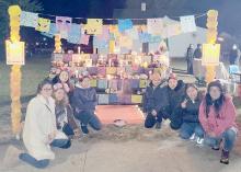 Organizing and participating in the “First Altar of the Day of the Dead” celebration on November 1st in Ainsworth were (Left to Right) Evelyn Castelan, Betzabell C. Villanueva, Alejandra Alonso, Diana Acosta, Marisol Hernández, Erika Sanchez, Viviana Pérez and Martha Salazar.