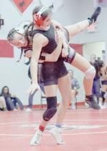 Jolyn Pozehl wrestled to first place in the West Holt Invitational and the Sandhills Valley Invitational.