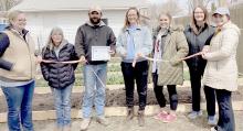 The Long Pine Chamber of Commerce held a ribbon cutting at Prairieland Flowers, one of the newest businesses in Long Pine, on Saturday, April 22nd. Present for the ribbon cutting were (Left to Right) Jess Dillon, Cindy Rehkopf, Lucas and Melissa Stewart (owners), Kelsey Dailey, Neida Painter and Lexi Bussinger.