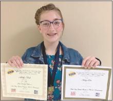 Addilyn Doke earned first place for her junior individual performance titled “Arbor Day: Greener Frontier in Nebraska’s Environment” at the National History Day contest. She also won first prize for the NEBRASKAland Foundation Award.