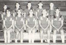 The first AHS Bulldogs Volleyball team is featured above. They started playing in the fall of 1971; the photo featured above is from the 1972 yearbook. The 10 athletes out for the team were: (Front Row - Left to Right): Ellen Shiply, Tamra Mann, Beth Goff, Sandra Mann and Kim Osborn; (Back Row - Left to Right): Kathy Osborn, Marianne Hamilton, Donalee Oatman, Mindy Mead and Jane Colburn.