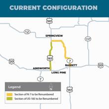 NDOT Announces Renumbering of US-183 and N-7 Near Bassett