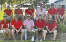 Ainsworth won the 2026 Border Cup, 15-1/2 to 9-1/2, over Bassett Saturday in the annual match play event featuring the top golfers from the Ainsworth Golf Course and the Bassett Country Club. Ainsworth team members were front row, left to right: Joel Klammer, Troy Brodbeck, Dallas Fowler, Kevin Martin and Robert Magill. Back row: Nick Martin, Doug Weiss, Heath Rudnick, Graig Kinzie, Kyle Jackman and Cody Goochey.