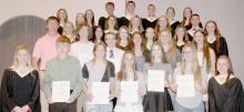 New Inductees to National Honor Society and National Junior Honor Society at AHS Ceremony