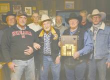 Members of the Silver Cord Masonic Lodge who traveled to Wood Lake were front row (left to right): Mike Ferguson (Arch’s son), Arch Ferguson, Joe McBride, and Rod Palmer. Back row: Jimmy Ferguson (Arch’s son), Wilber Saner, Ken Steele, Jr., and Evan Evans.
