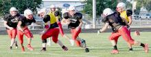 AHS Football and Volleyball Teams Hold Sport Drink Scrimmages