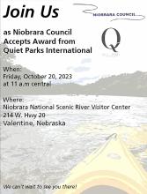 Niobrara National Scenic River Receives “Quiet Trail” Award