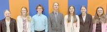 The Ainsworth Speech Team competed in the Gordon-Rushville Invitational. Team members competing were (Left to Right) Kiley Orton, Terra Shoemaker, William Biltoft, Erick Hitchcock, Willa Flynn, Puridy Haley and Hannah Beel.