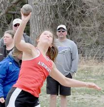 Saylen Young, competing in Shot Put at the West Holt Invitational, recorded 32’ 04” for her best throw, which put her in 9th place.