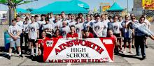 The Ainsworth Bulldog Band, consisting of students in grades 7th - 12th and the 6th grade flag holders, marched at the Nebraska State Fair in Grand Island on August, 30, 2022.