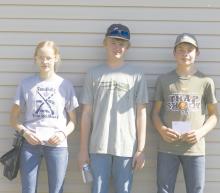 The Ainswoth Elks hosted a youth trap shoot on Saturday, September 27, at the Sandhills Rod and Gun Club just north of Ainsworth. Over 13 shooters competed across three divisions: women, high school, and middle school. Winning the women’s division was Rowan Lemunyan (left) who shot 33-50, Teigan Marbry (center) won the high school division, shooting 48-50, and Mason Winters (right) won the middle school division, shooting 32-50.