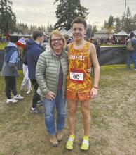 Pictured above is Miles Lechtenburg with his grandma, Rhonda Lechtenburg, at the national cross country meet in Portland, Ore.