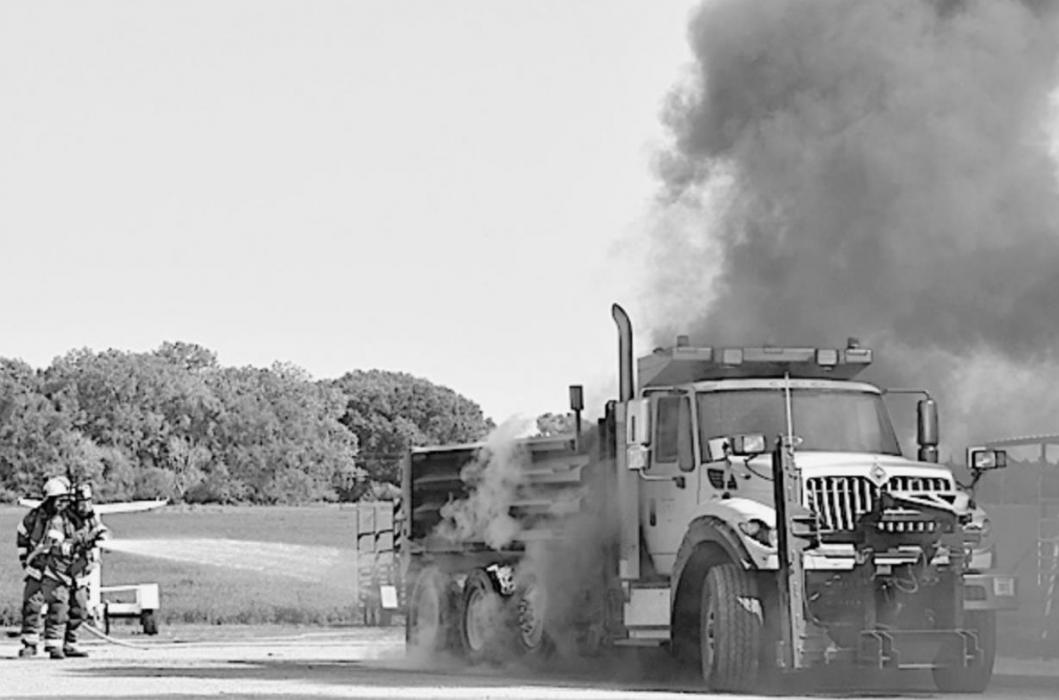 NE Dept. of Transportation Truck Catches Fire