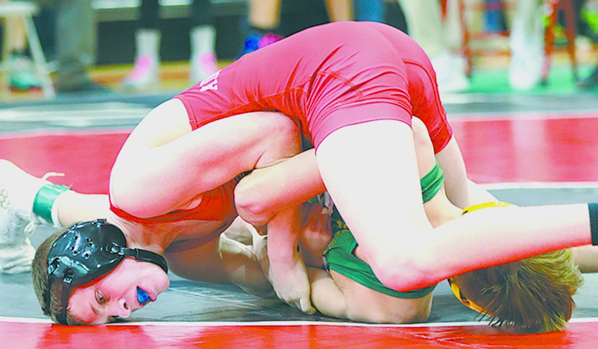 Dylan Titus won three of his four matches to take third place in the 126 lb. weight class.