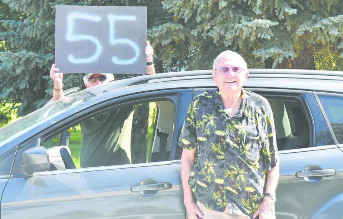 Class of 1955: David Pennington (front) and friend. 