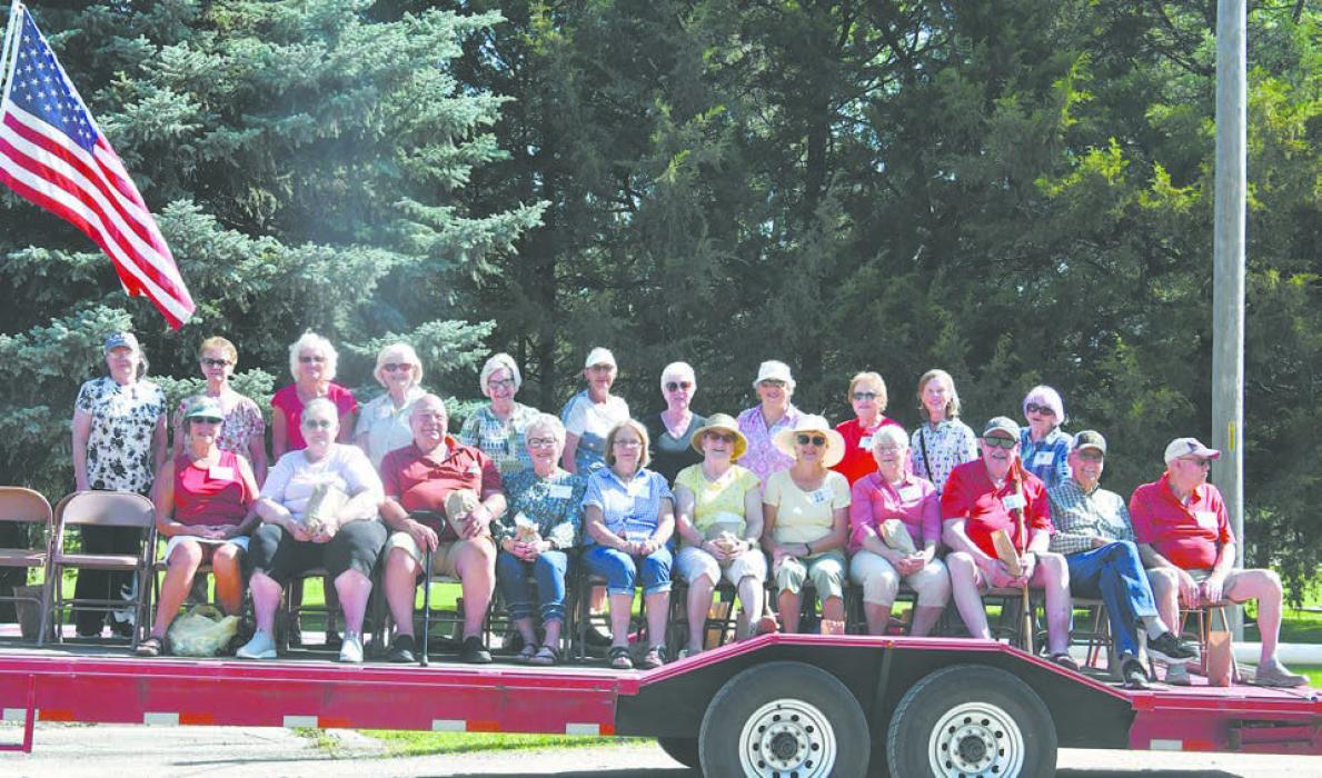 The Ainsworth Community School’s band participated in the parade, led by director Erin Rathe and Colby Beegle.