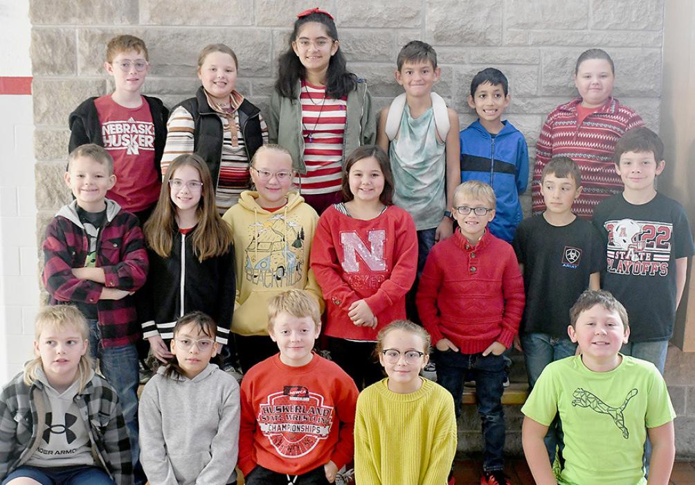 Fourth Grade students of Mrs. Micheel share their thoughts on what citizenship means to them. Her students are (Front Row - Left to Right): Trypp Marbry, Renata Barcenas, Logan Goodwin, Lunna Fobroy and Quade Jones; (Middle Row - Left to Right): Tance Tines, Tegan Alberts, Kailey Cook, Adeline Hladky, Kaedyn Rogers, Tristan Sedlacek and Mason Winters; and (Back Row - Left to Right): Mason Shepperd, Jamie Freudenburg, Ursula Morales, Dash Rathe, Adiel Villalobos and Ava Freudenburg.