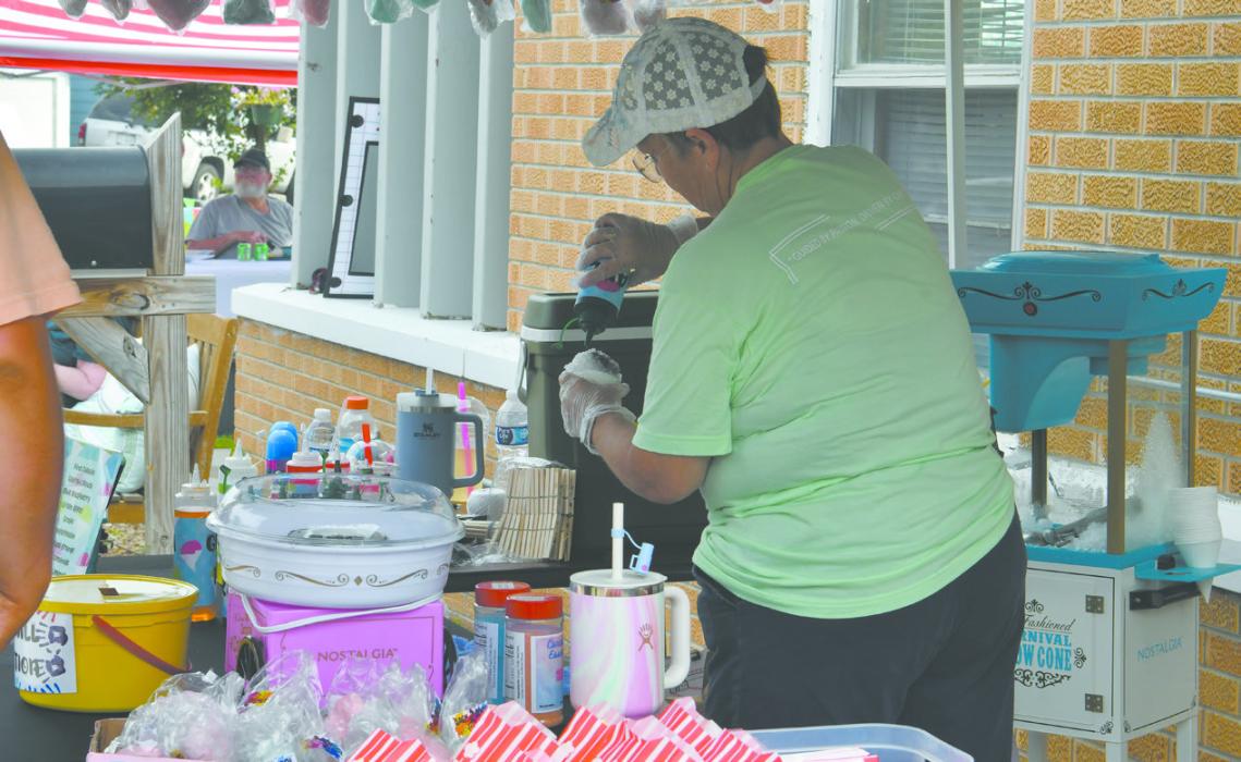 Care Center Administrator, Penny Jacobs, served up sno-cones during the event.
