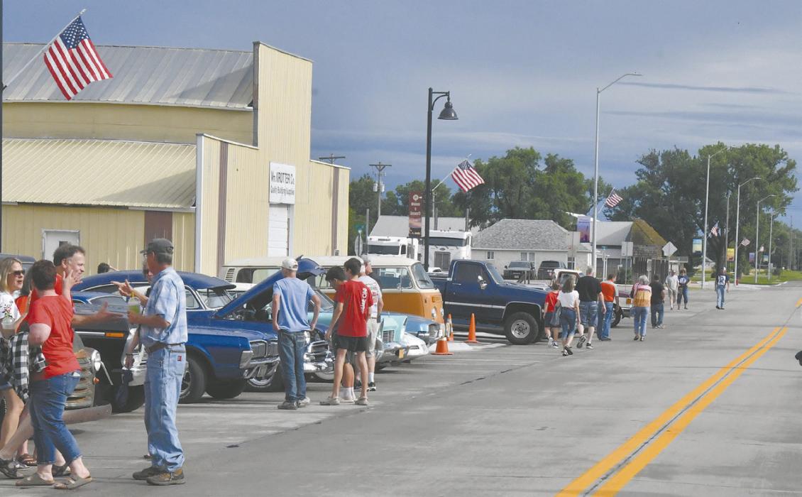 During the Show and Shine and Cruise, Bill Ganser did a KBRB ‘Blast from the Past’ Takeover from 4-11 p.m., which was played on speakers as locals walked through the car show.