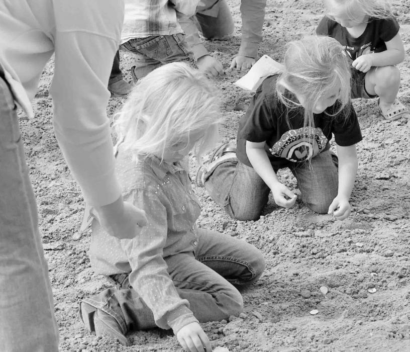 The nickel scramble was popular with the young people. Who doesn’t like free money!