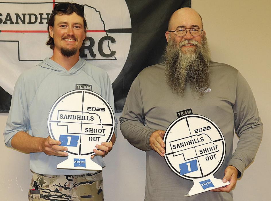 The team of Michael Ripley (left) and Ryan Cleal (right) were the top shooters in the team category. Ripley hit 84 targets, and Cleal hit 73 to combine for the top team score.