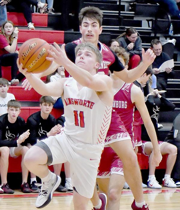 Jacob Held goes up for two points against the Gothenburg Swedes.