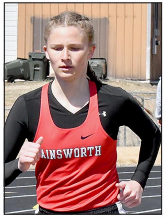 Emma Kennedy ran to a second place in finish in the 3200 Meter Run.