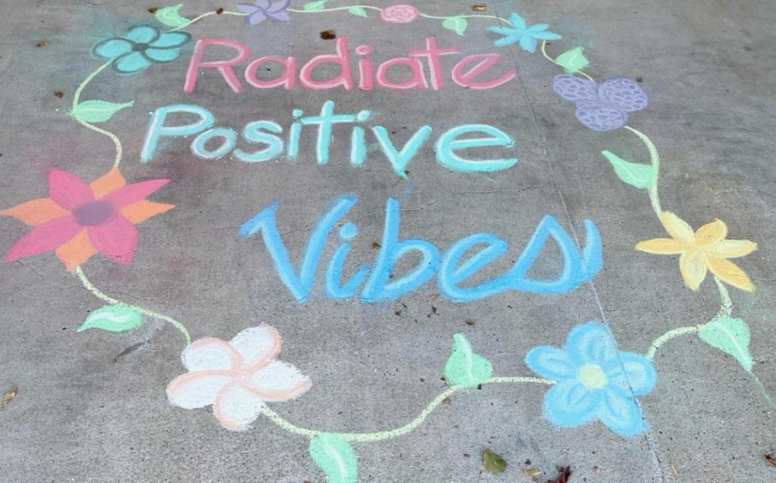 BCH Service Excellence Committee Artists Draw Uplifting Sidewalk Chalk Art
