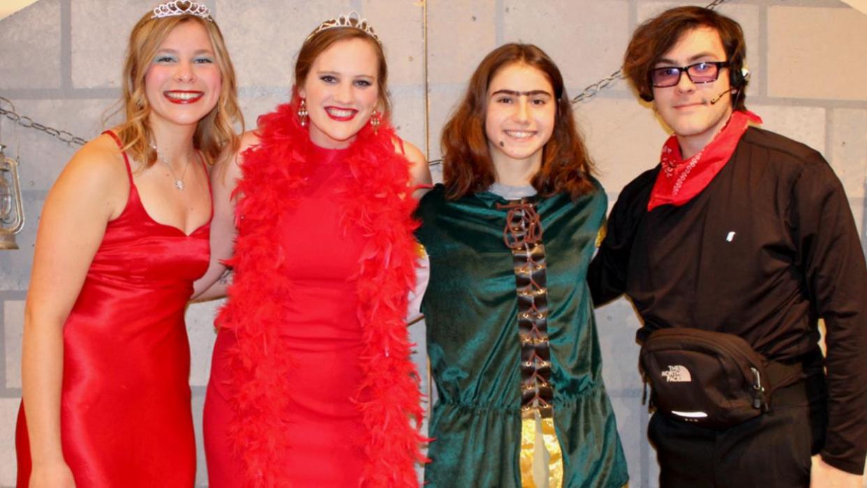At the Blue and Gold play festival in North Platte on November 13th, these four cast members earned Outstanding Actor/Actress Awards for their performance: (Left to Right): Alyssa Erthum as Cinderella, Libby Wilkins as Ellie, Maia Flynn as Smeagol and Cole Bodeman as the Blood Packet Guy.