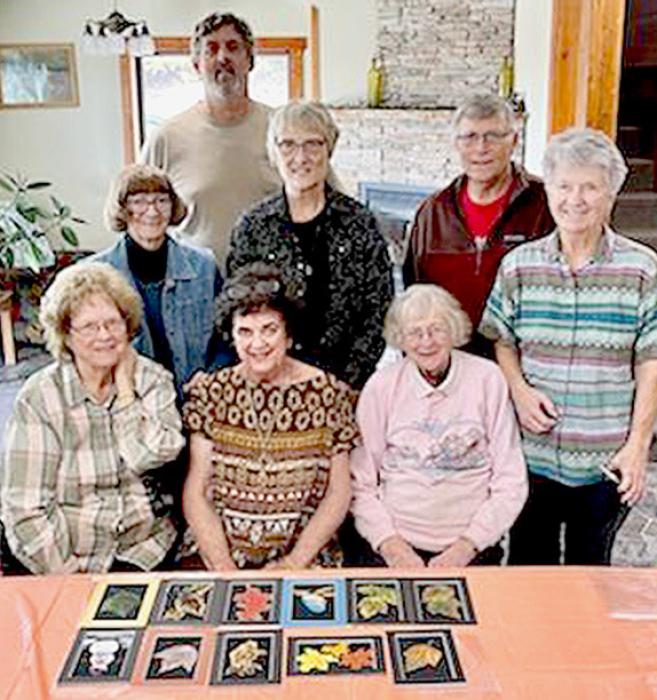 Art Guild members are (Front Row Left to Right) Audrey Wilson, Pat Nelson, Carol Larson, Lynn Robertson; (Back Row Left to Right) Cindy Bower, Eric Johnson, Martha Rasmussen and Joe Nelson. Not pictured: Patty Johnson and Phyllis Thorne.