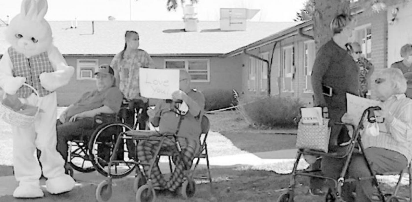 Sandhills Care Center Residents Celebrate Easter with Community Drive-By