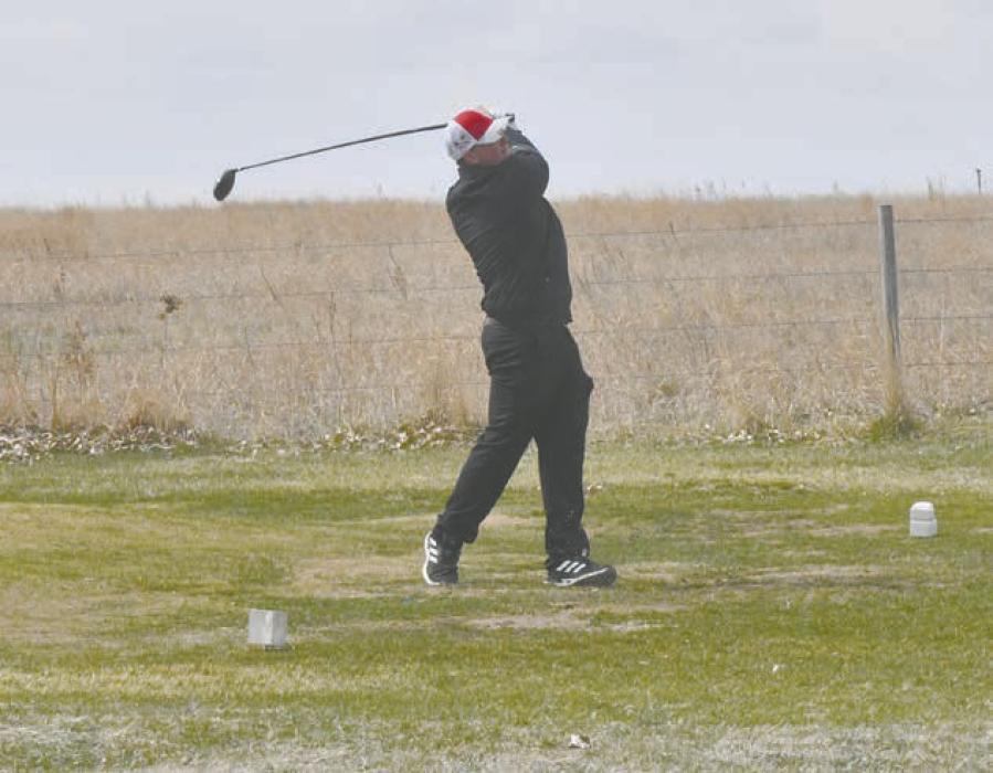 Carson Koch finished with a 58 during the triangular on Thursday, placing him third on the team.