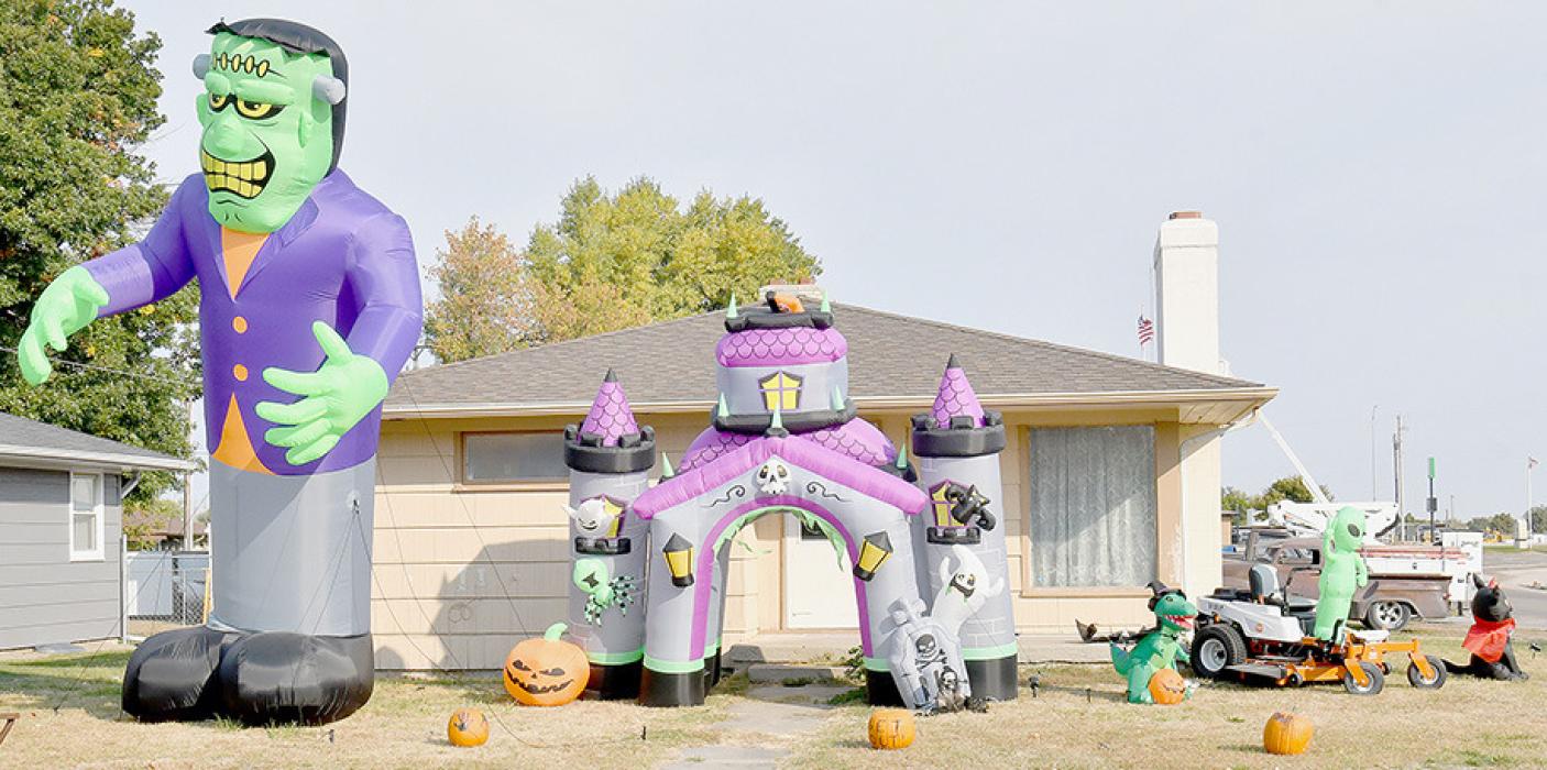 Residents of Ainsworth are getting ready for Halloween. Driving around Ainsworth on Friday, October 11th, we found a number of houses decorated for Halloween. These are just four and there are a lot more decorated homes. Take the time and drive around Ainsworth and see how creative people can be. Be sure to have a safe and happy Halloween.