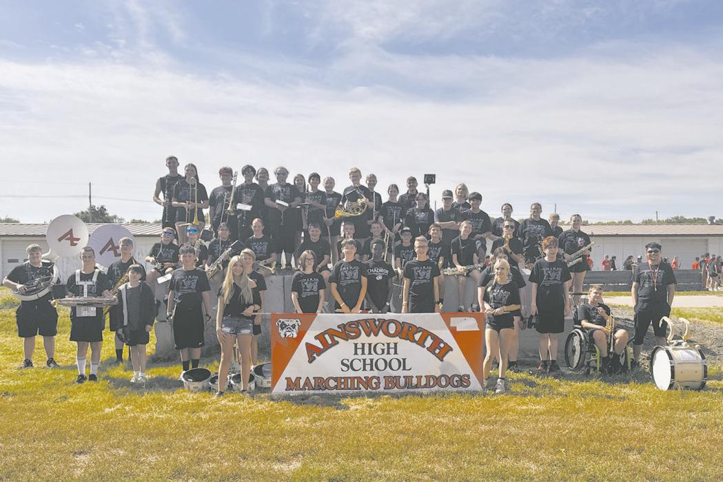 Photo Courtesy of Erin Rathe The Ainsworth 7-12 bulldog band traveled to the Nebraska State Fair on August 25th to march.