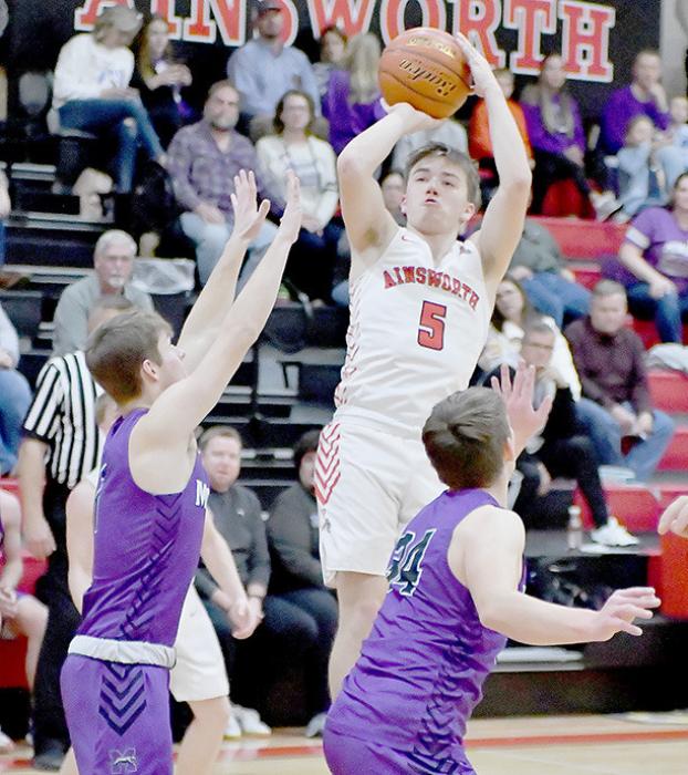 Treagan McNally scored 21 points against Minden and shot a perfect six of six 2-point shots. He scored 20 points against Holdrege the following day.
