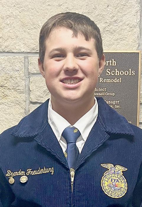 Branden Freudenberg was the District Champion in Livestock Judging at competition in Ord on November 12th.