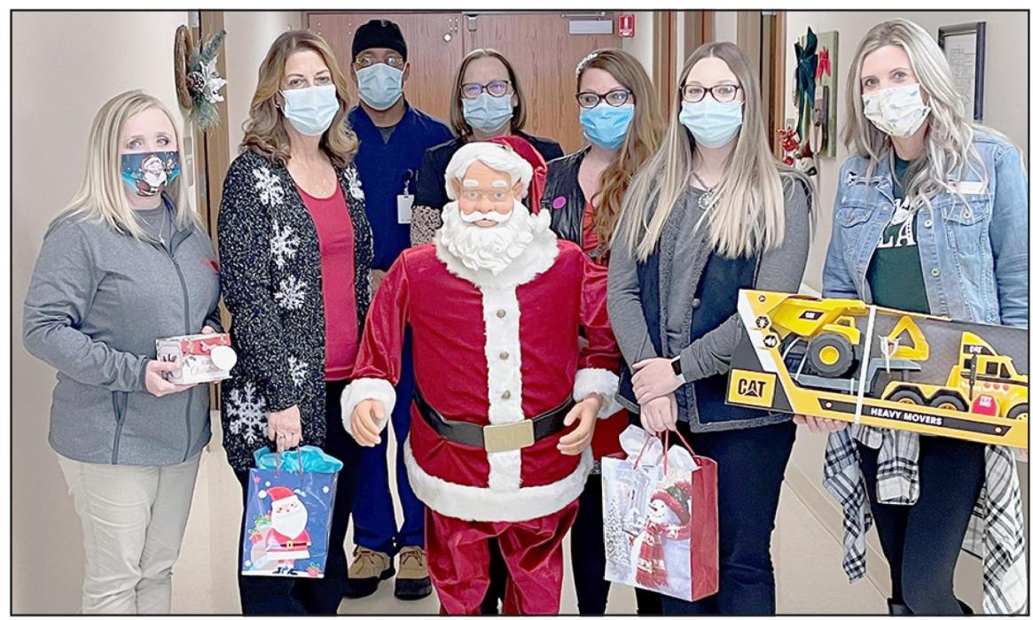 Hospital Employees Donate Christmas Gifts Brown County Hospital employees donated gifts to two families from Bright Horizon’s Adopt A Family Program. BCH employees purchased gifts for the families to make their Christmas a little brighter.